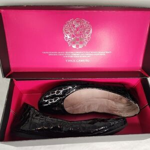 Croc Patent Leather Ballet Flats